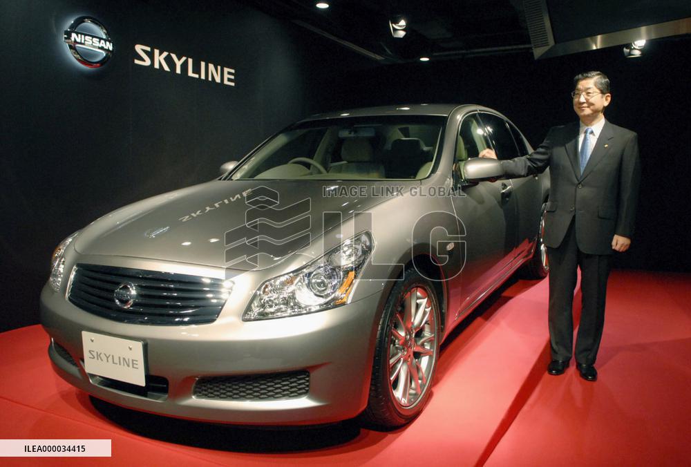 Nissan rolls out all-new Skyline sedan in Japan