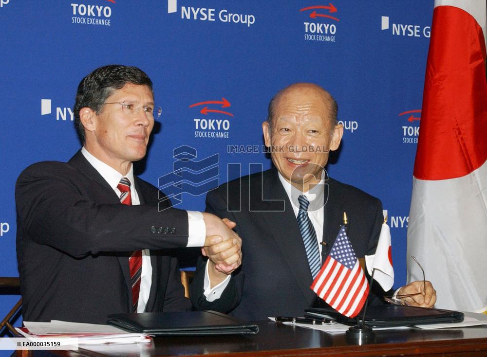 TSE, NYSE announce tie-up accord, eye cross-shareholdings