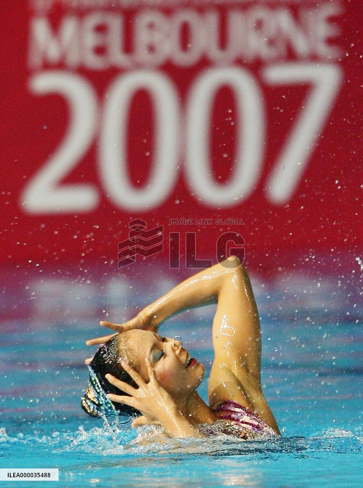 Harada wins bronze in solo technical synchro routine