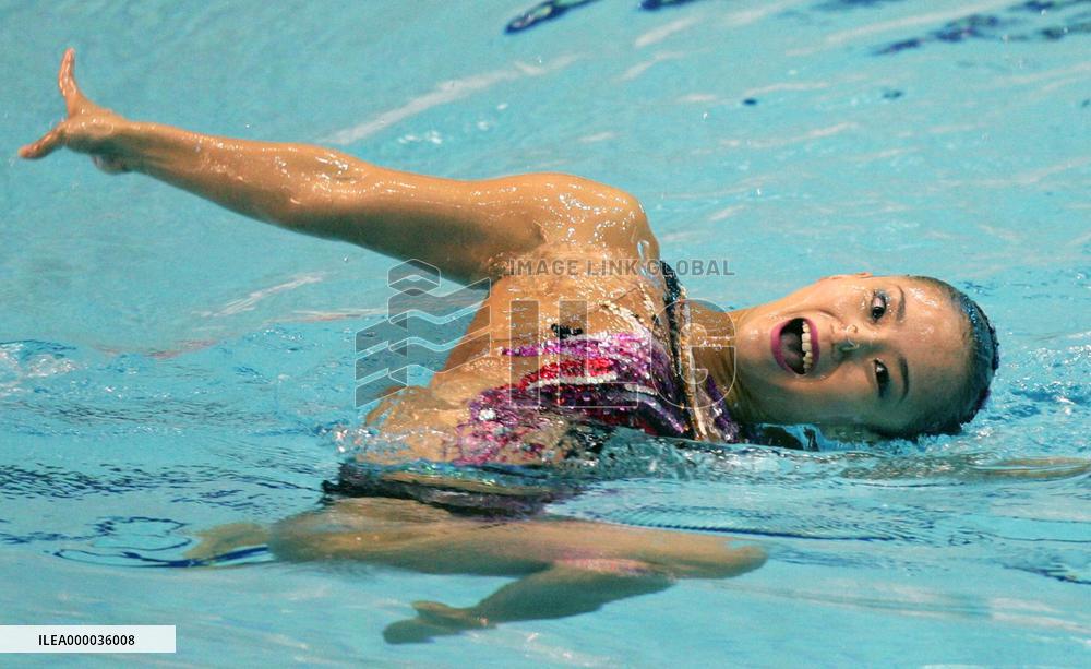 Harada leads after technical routine in synchronized swimming
