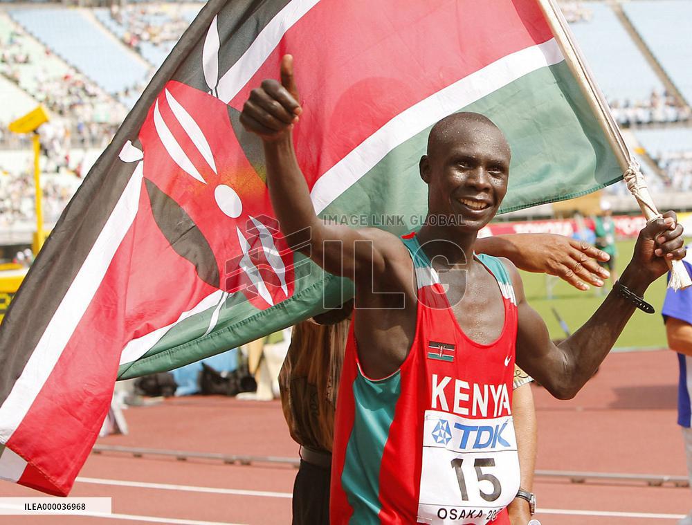 Kenya's Kibet wins gold in men's marathon at world championships
