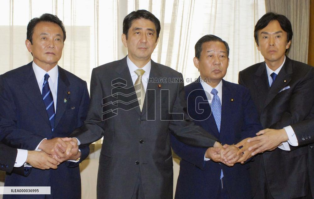 Abe appoints 3 top LDP executives