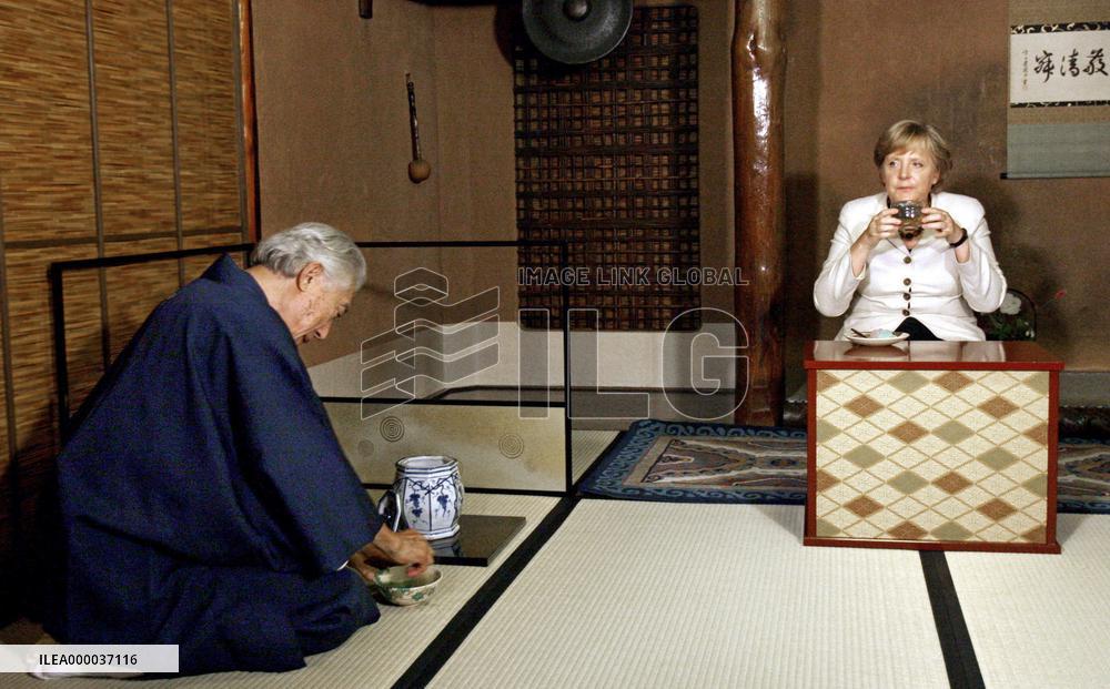 German Chancellor Angela Merkel visits Kyoto
