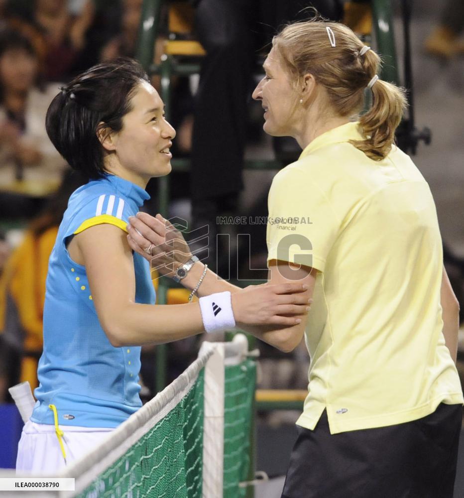 Date at exhibition tennis match with Graf, Navratilova