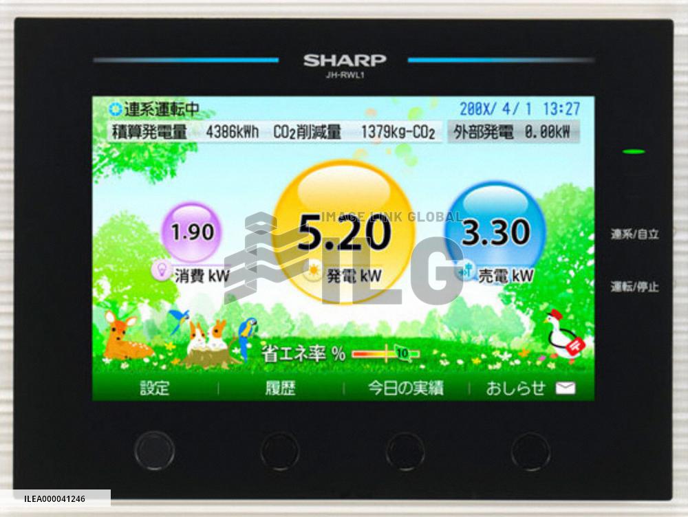 Sharp to sell monitor to check operation of solar power systems