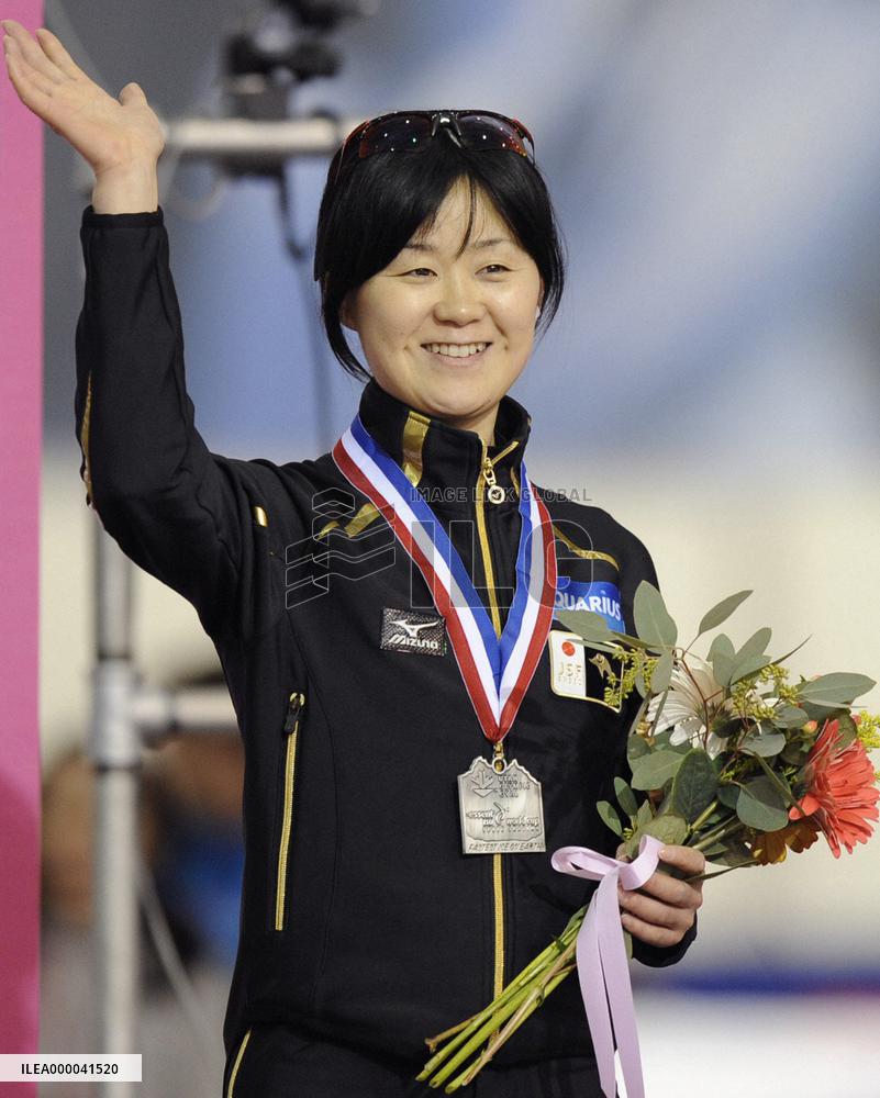 Tabata comes in 2nd in women's 1,500-meter speed skating