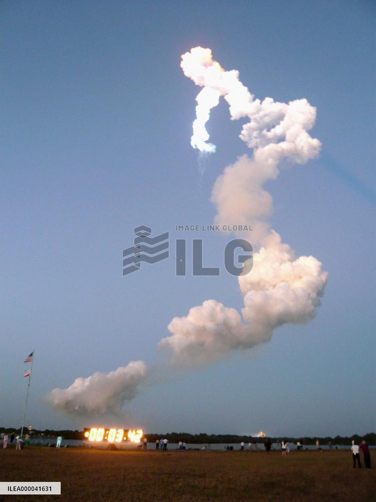 U.S. space shuttle Discovery lifts off