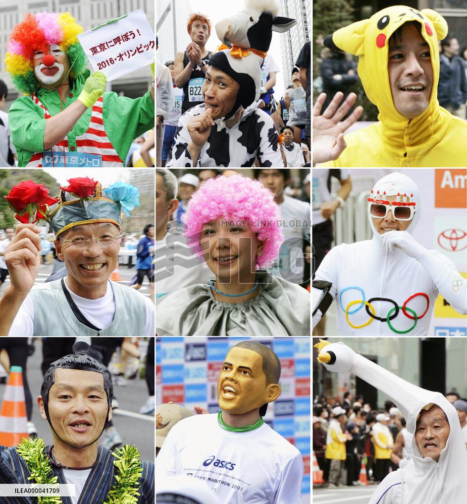 'Obama,' samurai, animals among 35,000 Tokyo Marathon runners