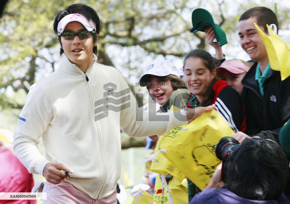 Ryo Ishikawa at Masters practice round