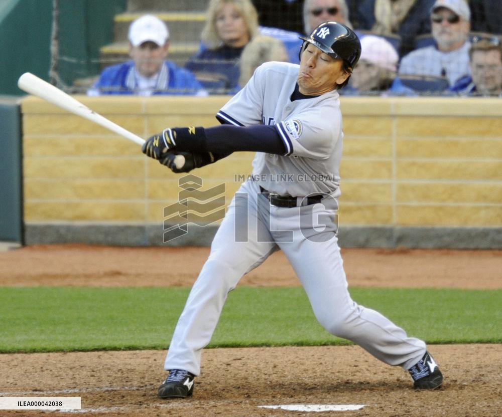 Yankee Matsui's hitless streak goes to 10 at-bats