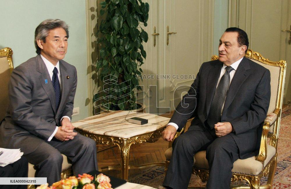 Japan, Egypt vow to cooperate on Middle East peace, new flu