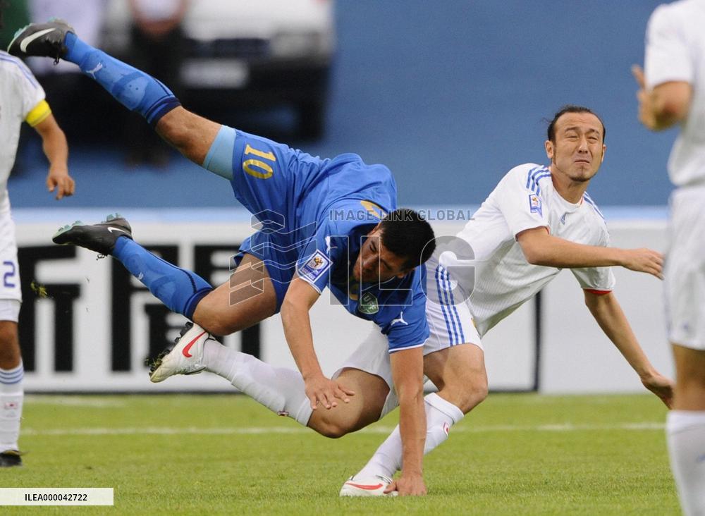 Japan against Uzbekistan in 2010 World Cup qualifying match