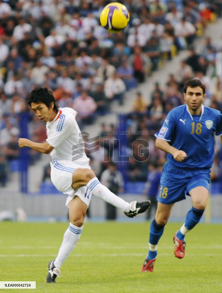 Japan against Uzbekistan in 2010 World Cup qualifying match