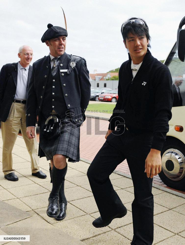 Ishikawa practices at Turnberry for British Open