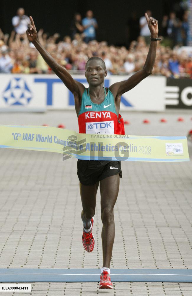 Kenya's Abel Kirui wins men's marathon at world championships