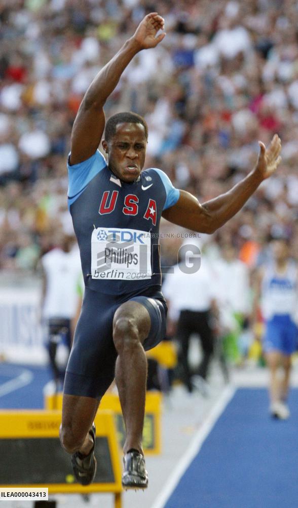 American Phillips wins men's long jump at world championships