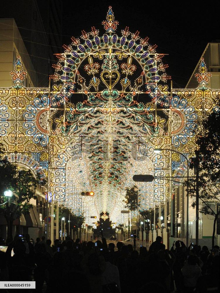 Kobe Luminarie illuminations tested