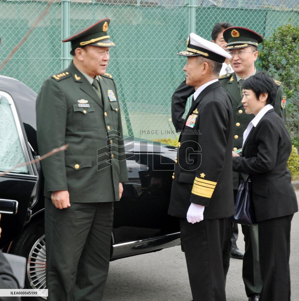 Chinese defense chief on board high-tech Japanese Aegis vessel