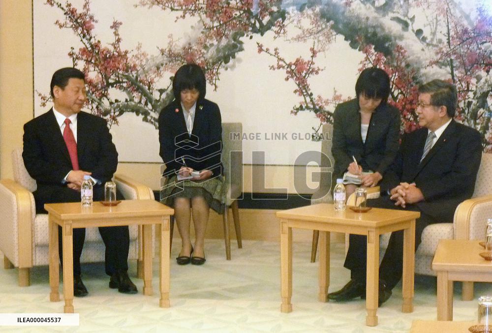 China vice president meets with Japan lower house chief