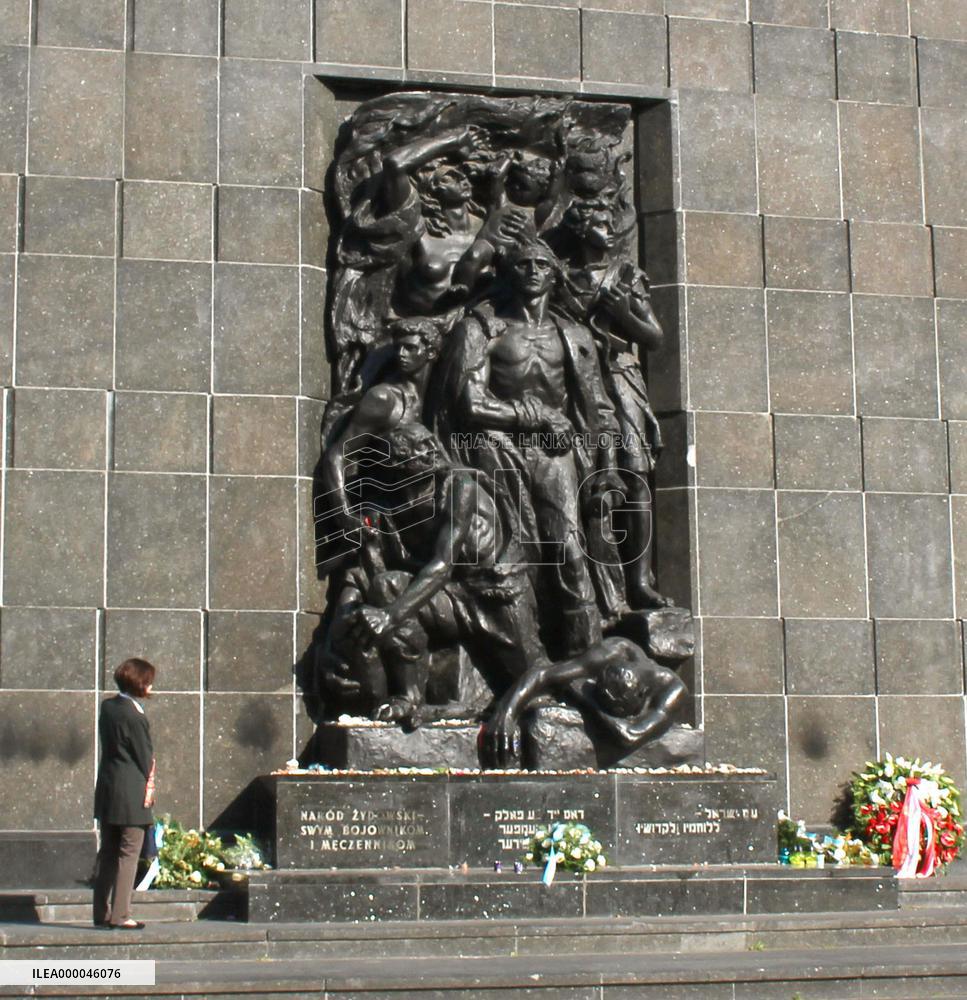 'Monument to Ghetto Heroes' dedicated to Jews in Warsaw