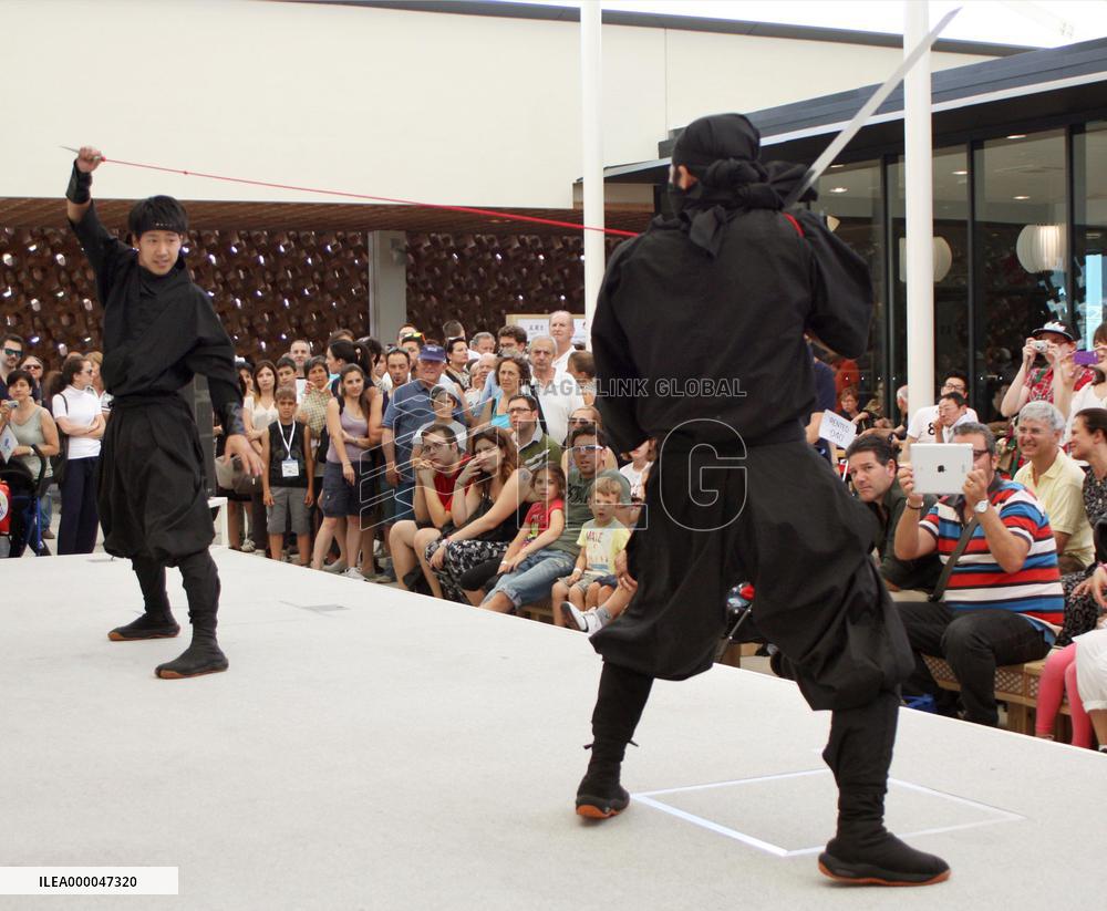 Ninja show performed at Milan Expo