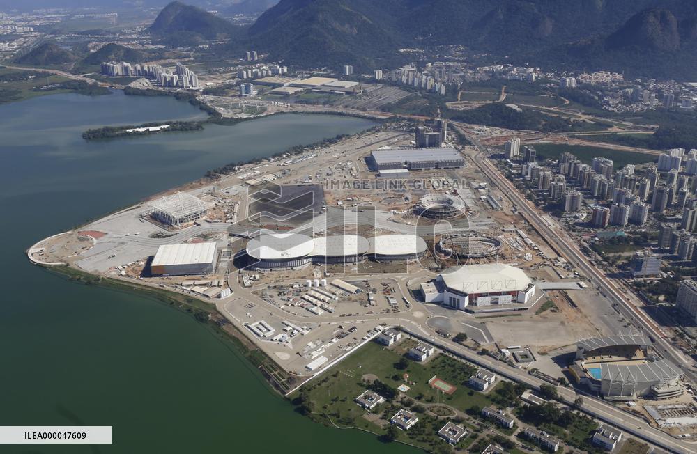 Facilities under construction at Rio's Olympic park