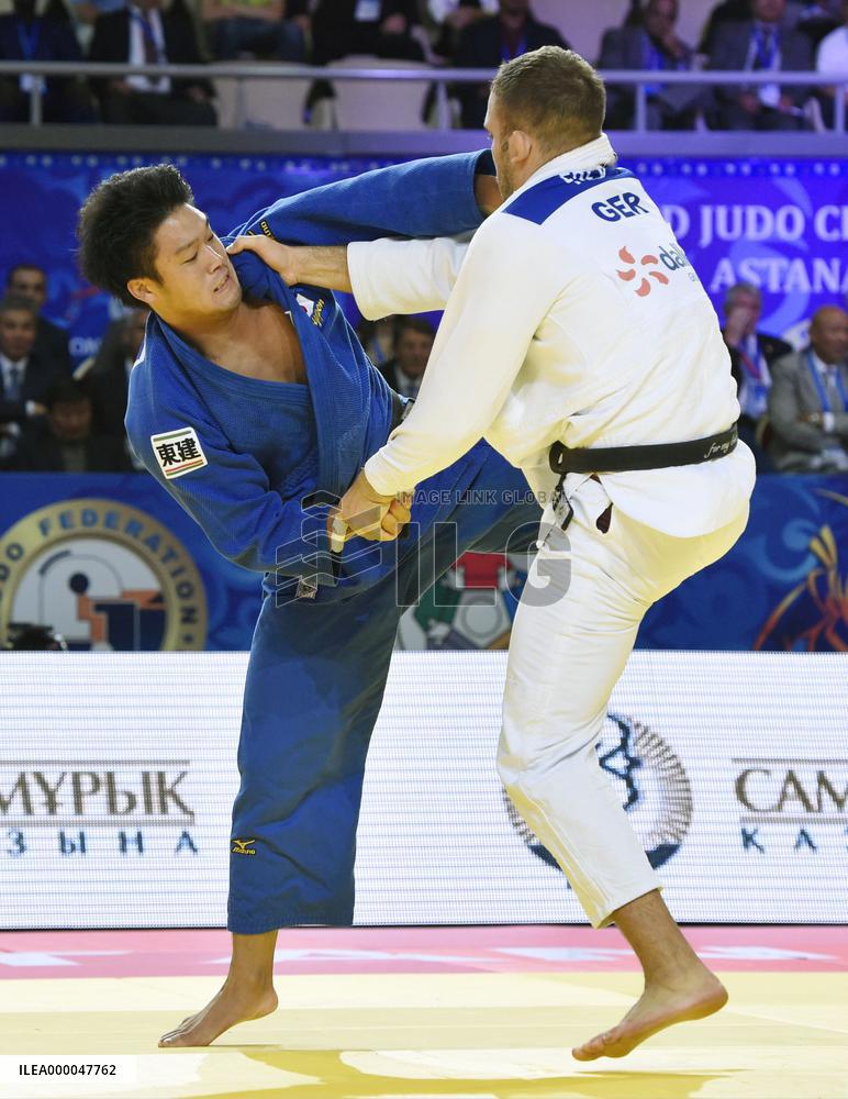 Japan's Haga wins 100 kilogram class at world judo