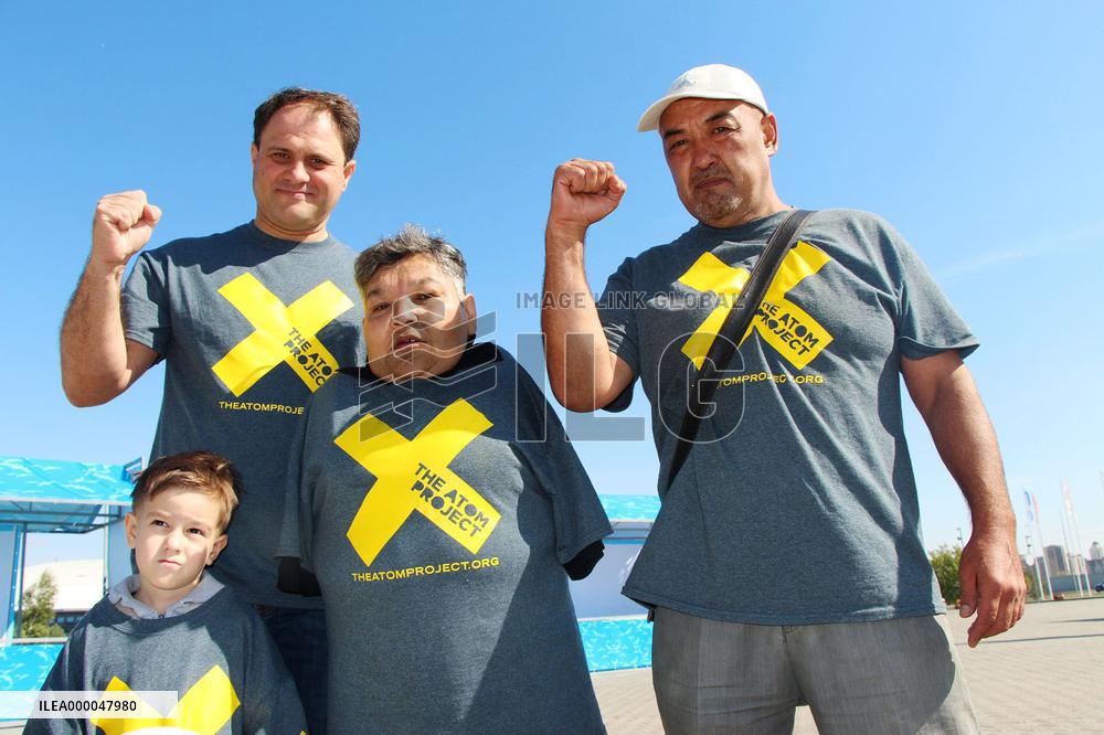Kazakhstanis hold antinuclear rally