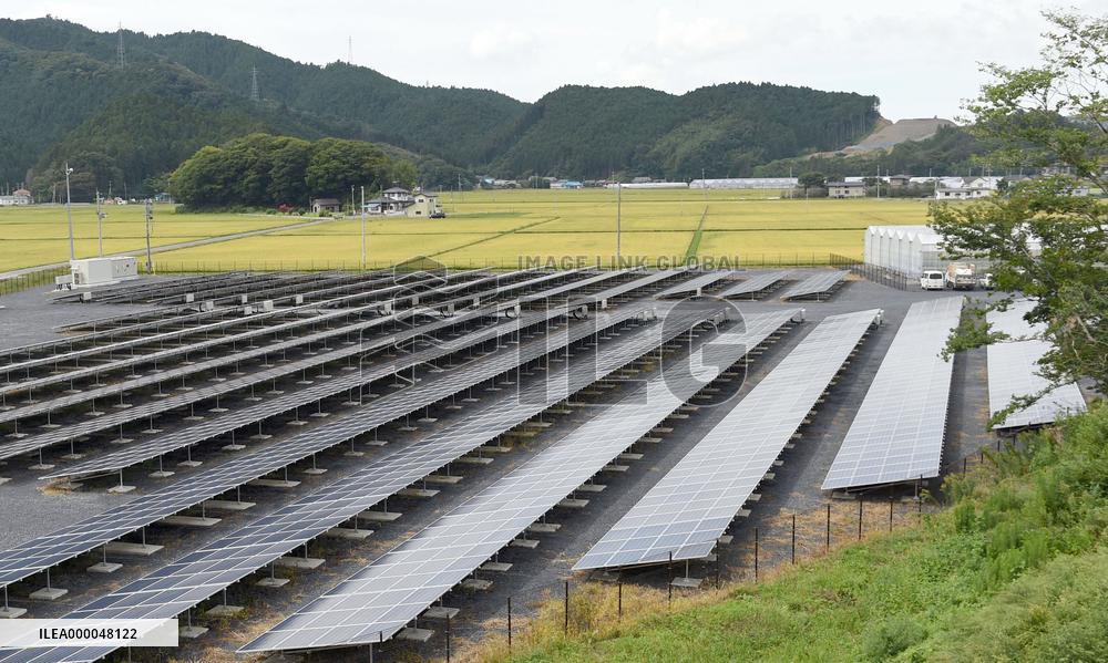 Solar power plant built at tsunami-hit school site in northern Japan