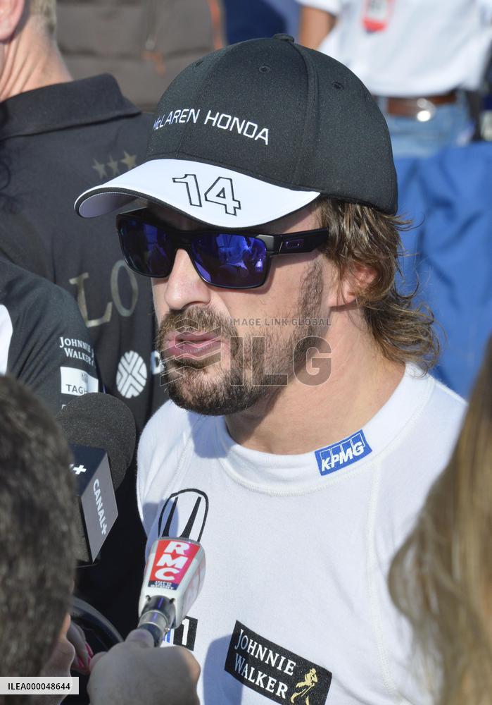 McLaren-Honda driver Alonso speaks after race at Suzuka