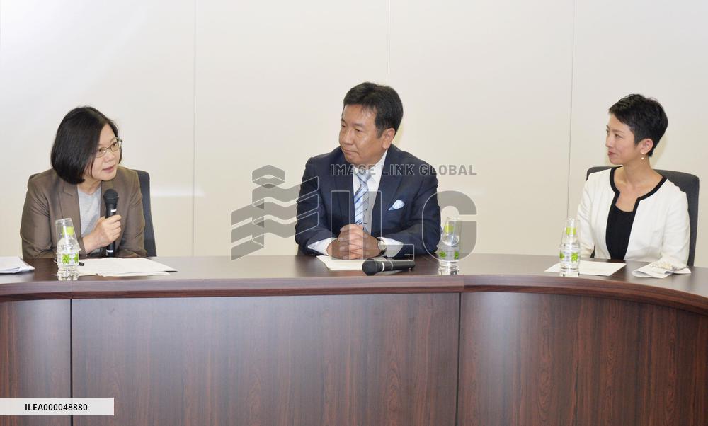 Taiwan's opposition leader meets senior DPJ lawmakers