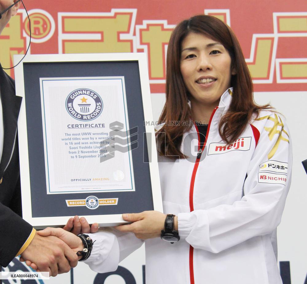 Japanese wrestler Yoshida certified by Guinness