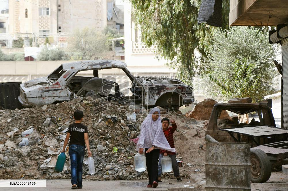 Syria's Aleppo with no electricity, water