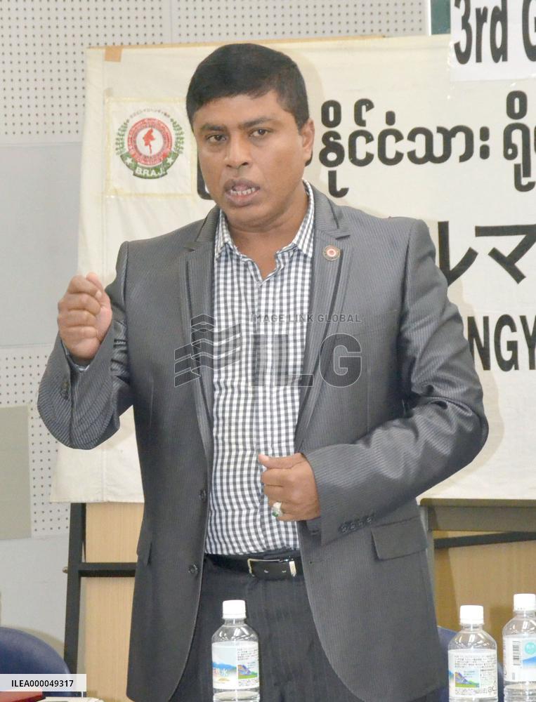 Leader of Burmese Rohingya group in Japan speaks north of Tokyo