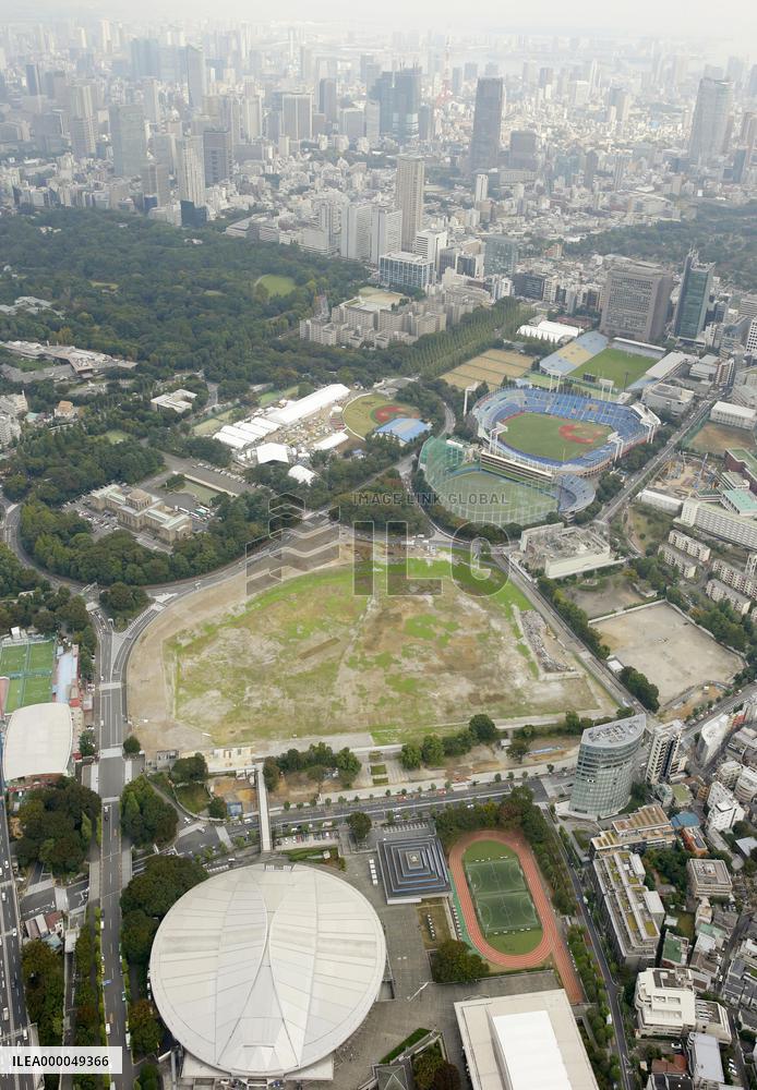 Land vacated for new national stadium for 2020 Tokyo Olympics