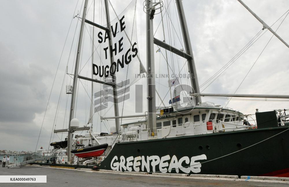 Greenpeace boat in Okinawa to oppose planned U.S. base relocation