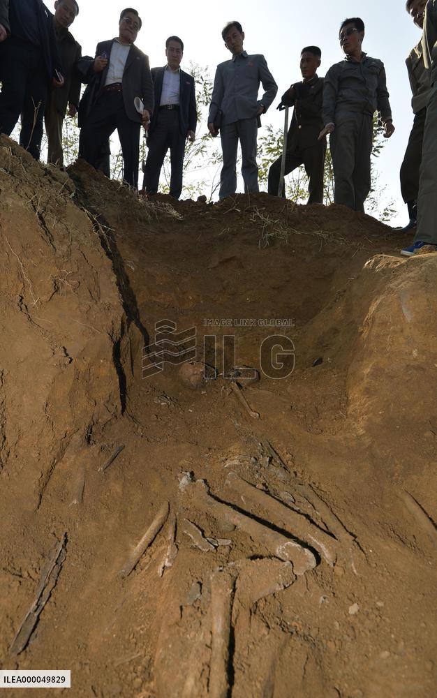 Remains unearthed at "new burial site" for Japanese war dead