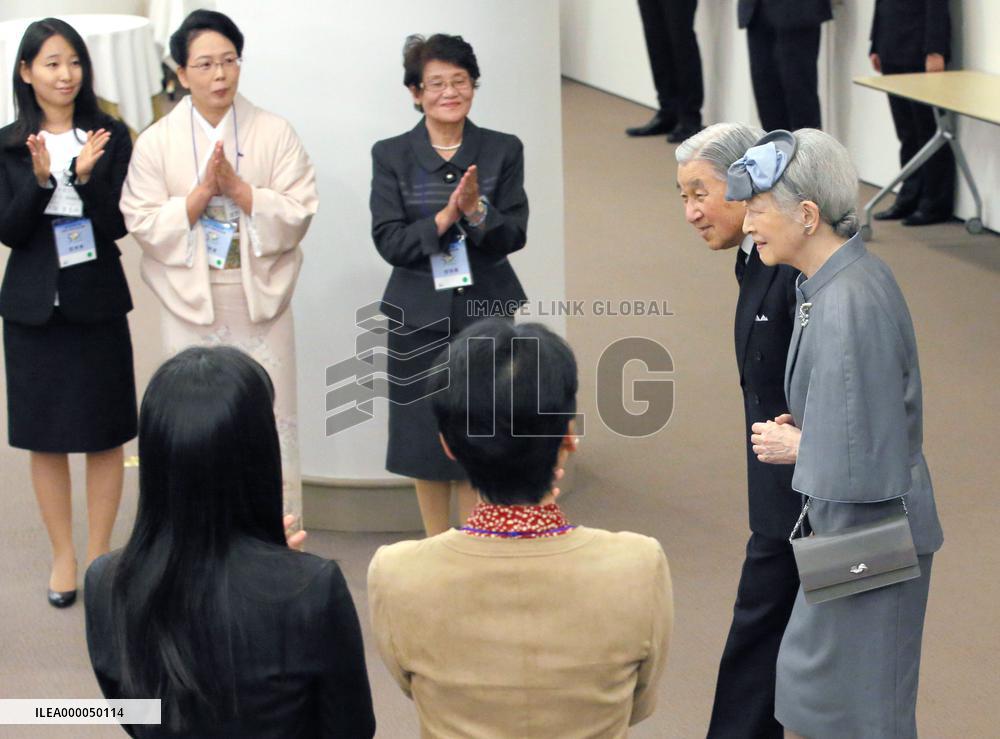 Emperor, empress at 50th year ceremony of Japan overseas volunteers
