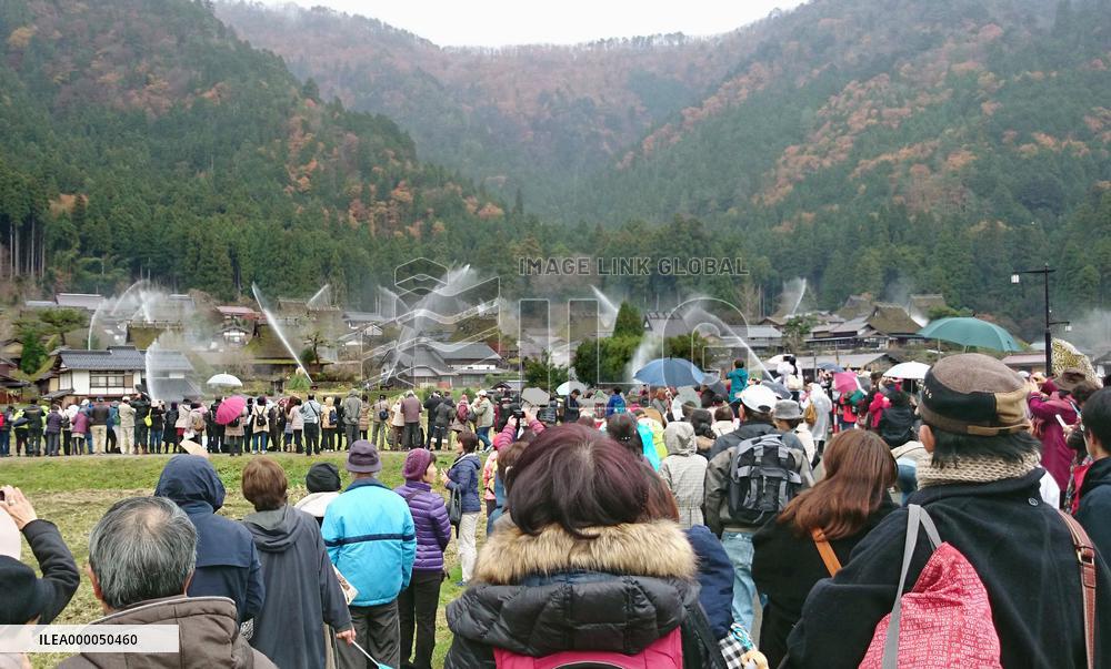 Asian tourists flocking to small Kyoto town with old farmhouses