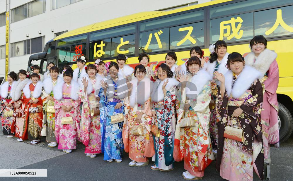 Coming of age event for bus tour guides