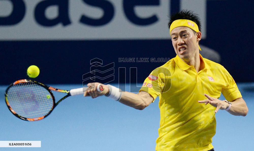 Nishikori beats Lorenzi in Swiss Indoors 2nd round