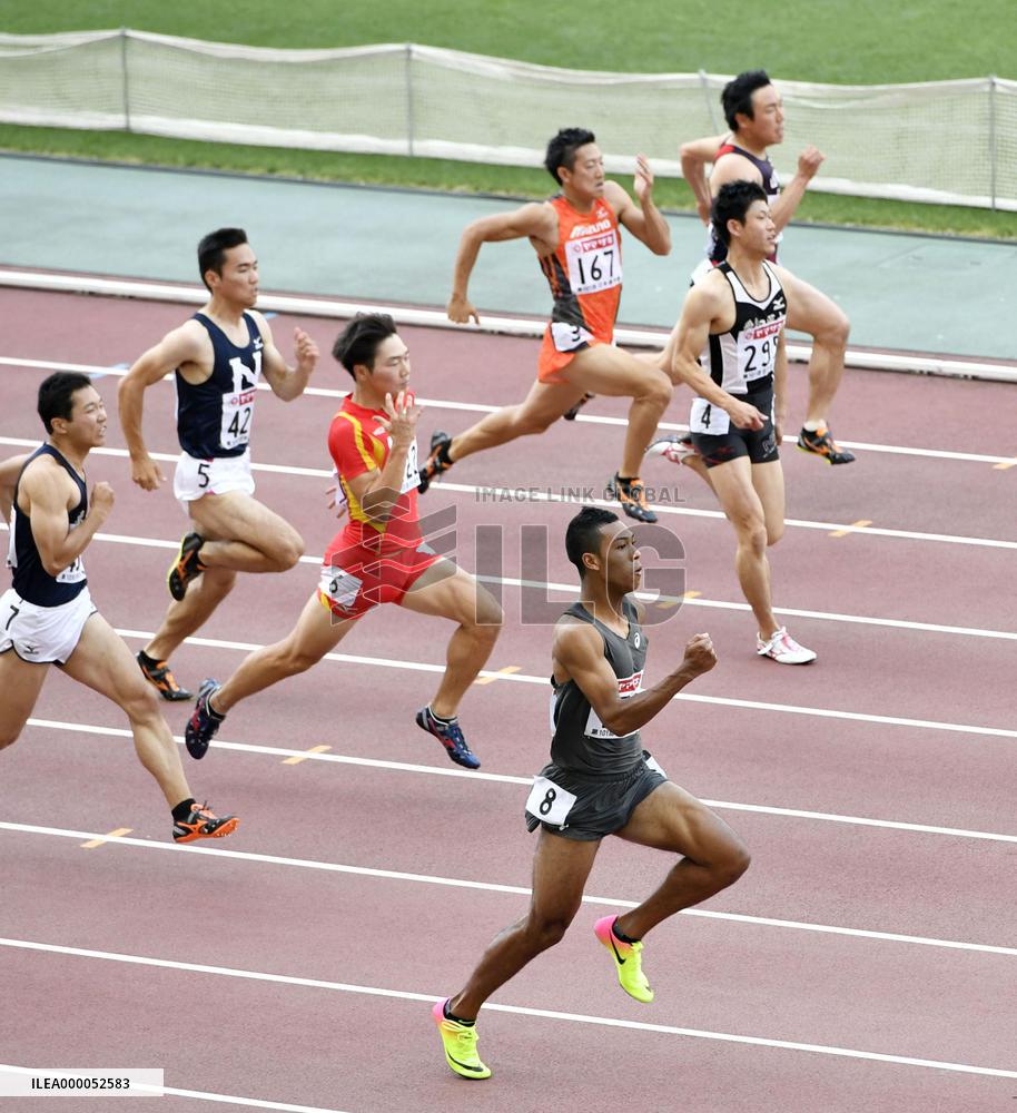 Sani Brown runs 100 meters in personal best 10.06