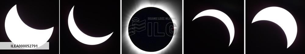 CORRECTED: Total solar eclipse observed across entire N. American continent