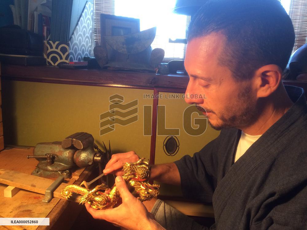 Japanese armor returns to life in suburban British home