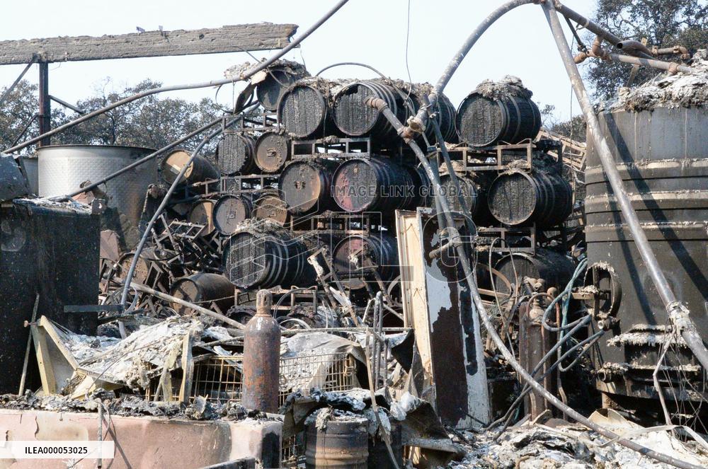 Iconic winery turns to ash as wildfires rage in California