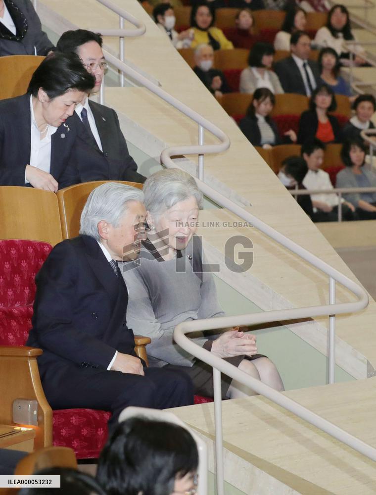 Emperor and empress at piano concert