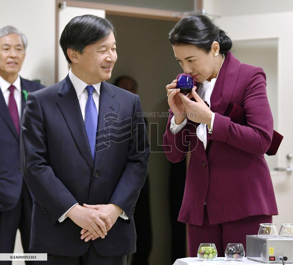 Japan's crown prince, crown princess in western Japan
