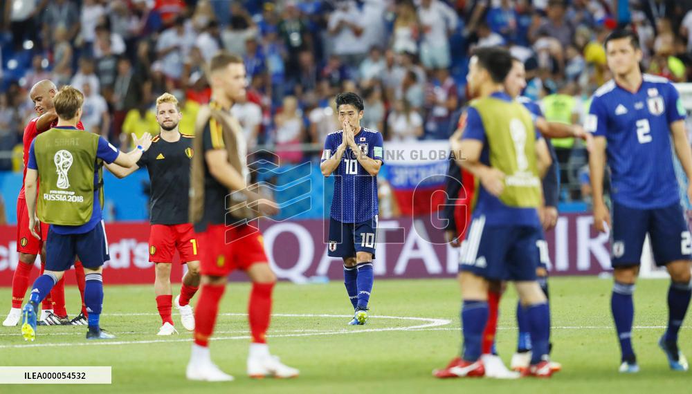Football: Japan vs Belgium at World Cup