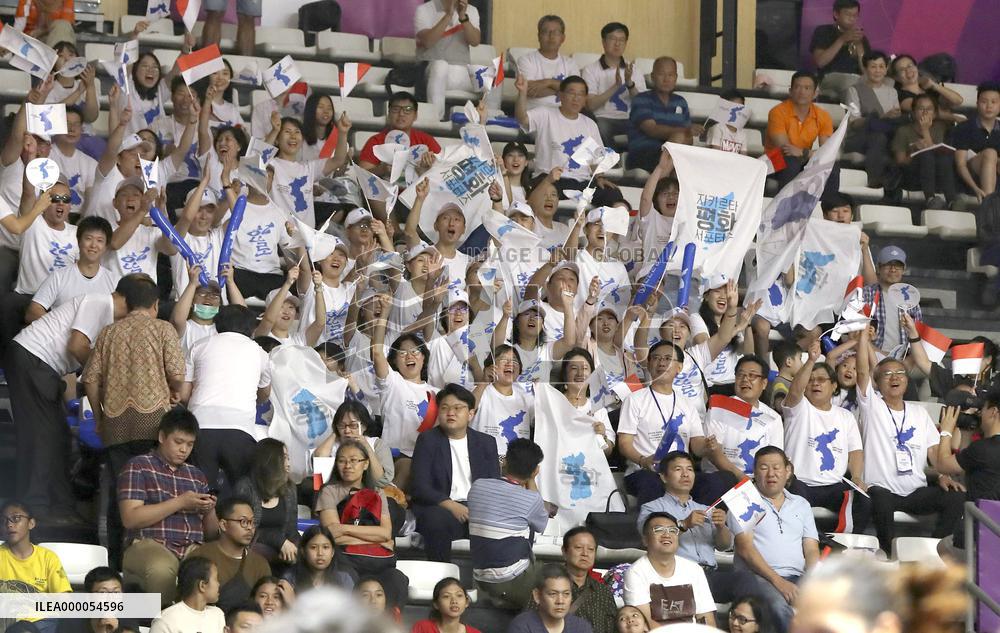 North, South Koreans compete together at Asian Games