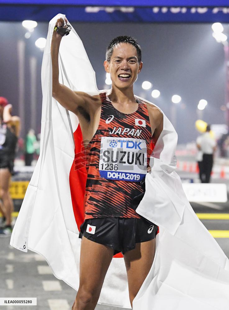 Athletics: Suzuki wins Japan's 1st race walk world title